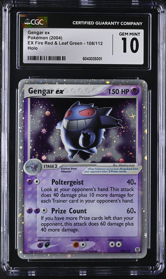 2004 POKEMON EX Fire Red & Leaf Green GENGAR EX GEM MINT CGC 10 - 5001