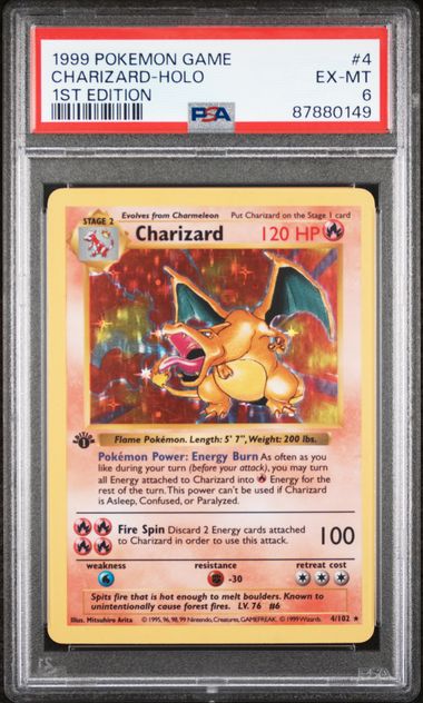 1999 POKEMON GAME #4 CHARIZARD-HOLO 1ST EDITION PSA 6 - 149