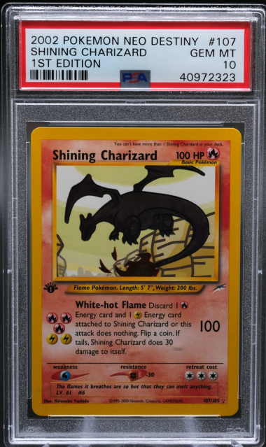 2002 POKEMON NEO DESTINY #107 SHINING CHARIZARD 1ST EDITION - PSA 10 - 323